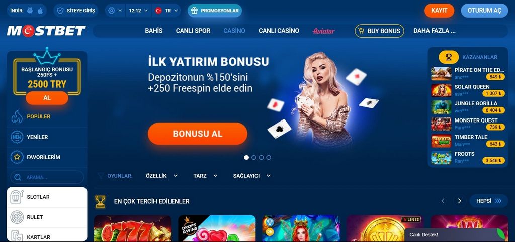 Mostbet Canlı Oyunlar